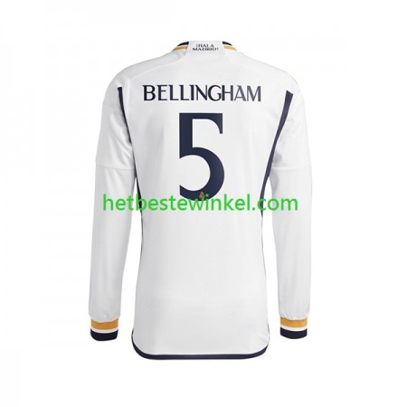 Real Madrid Jude Bellingham 5 Voetbalshirts Thuis 2023-24 - LS